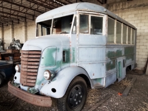 Picture of 1939 GMC Movie Bus used by Howard Hughes and Jane Russell
